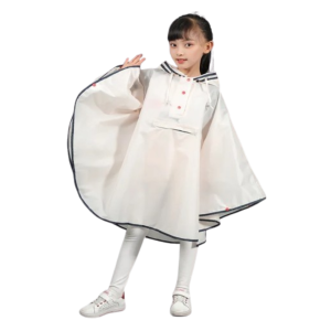 Poncho pluie bébé blanc