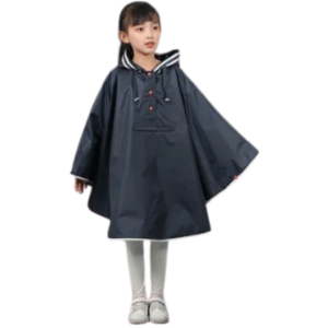 Poncho pluie bébé noir
