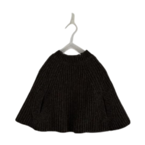 Poncho bébé sans capuche marron