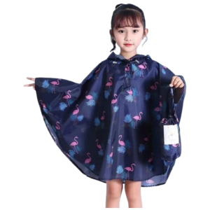 Poncho pluie bébé famant rose