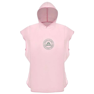 Poncho de surf bébé en microfibre rose