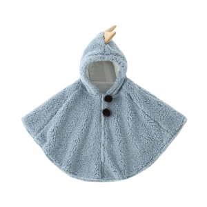 Poncho bébé de voiture en polaire bleu